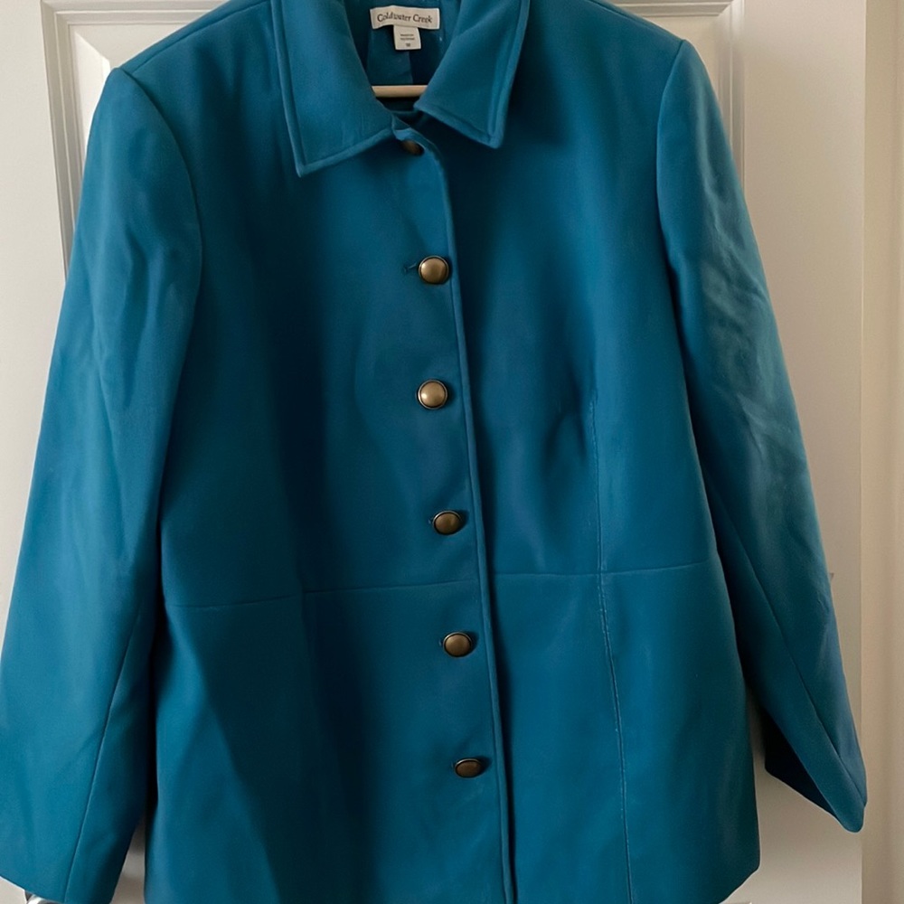 Coldwater Creek Teal Jacket Size 18